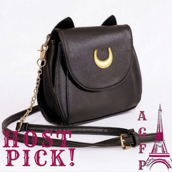 sailormoon Handbags - Sailor Moon Luna Cat Ears Black crossbody bag